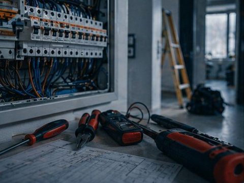 Werkzeug auf einer Werkbank
