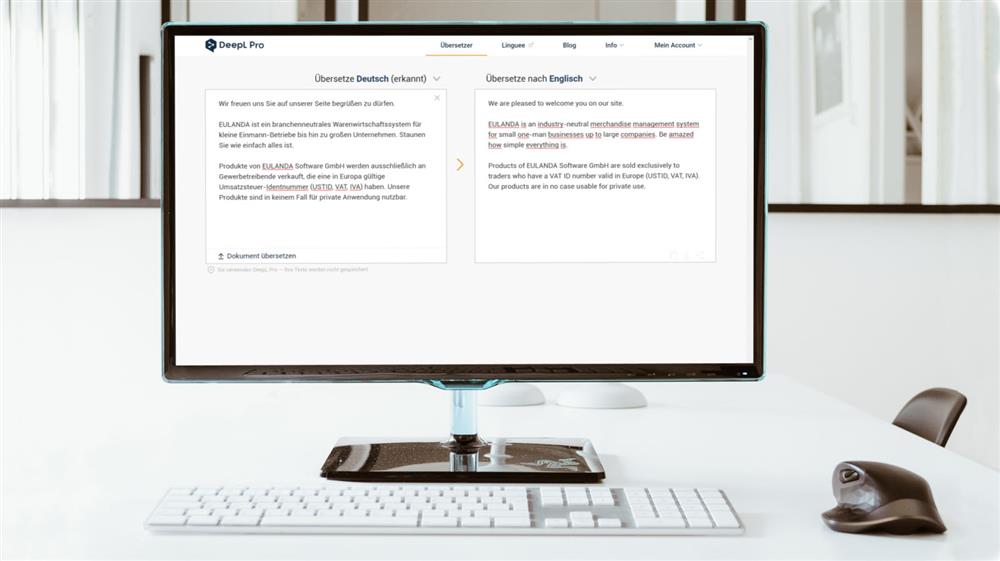 Translation for online shop systems and also erp systems